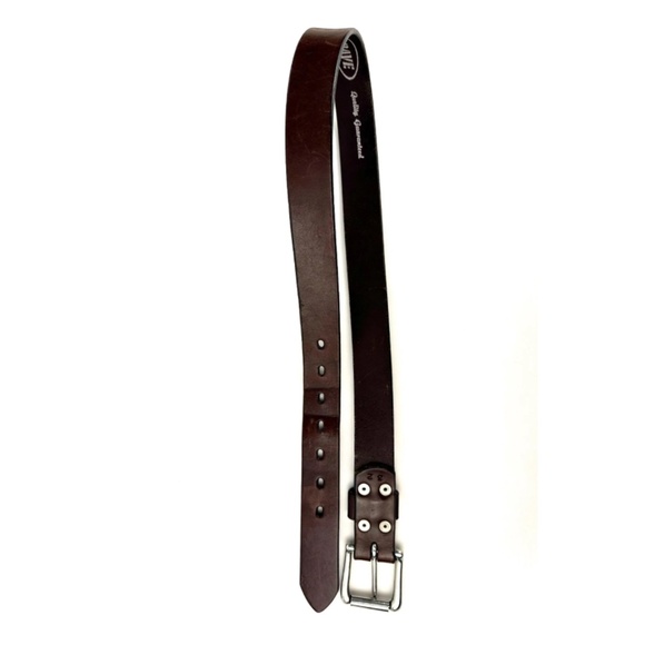 Brave Leather Thick Cowhide Italian Leather Classic Chocolate Brown Belt • S/M - Picture 10 of 10